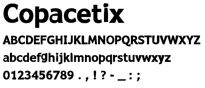 Copacetix font