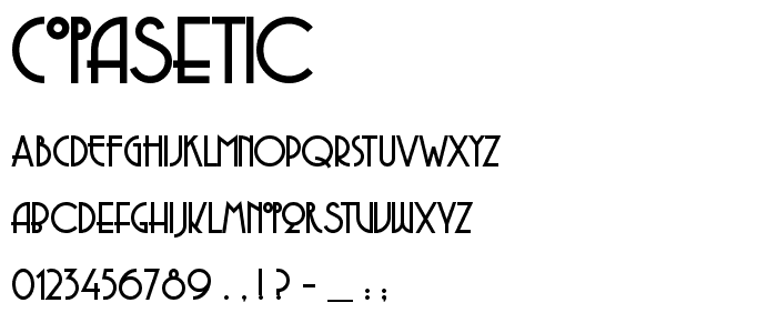 Copasetic font