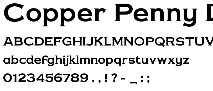 Copper Penny DTP Normal font