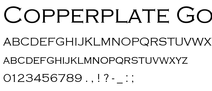 Copperplate Gothic Light font