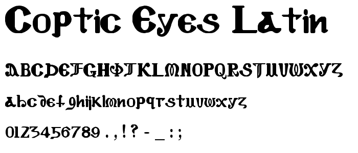 Coptic Eyes Latin font