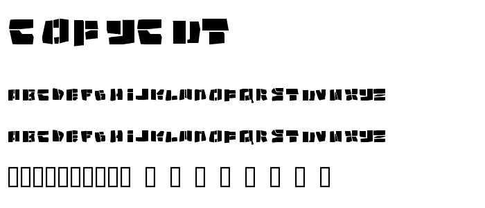 Copycut font