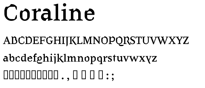 Coraline font