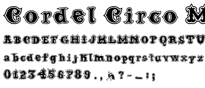 Cordel Circo Mambembe Outline Bold font