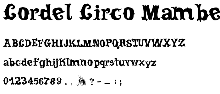 Cordel Circo Mambembe font