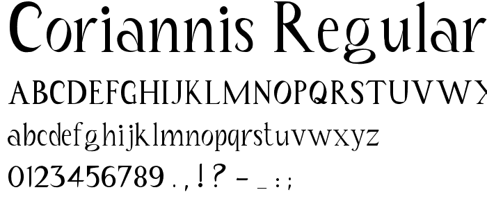 Coriannis Regular font