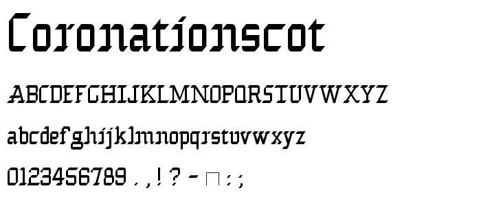 CoronationScot font