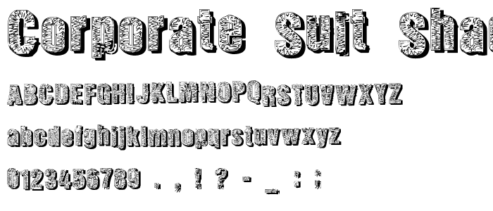 Corporate Suit Shadow font