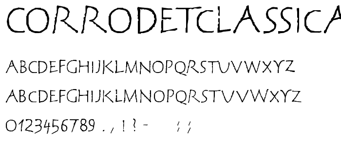 CorrodetClassicaps font