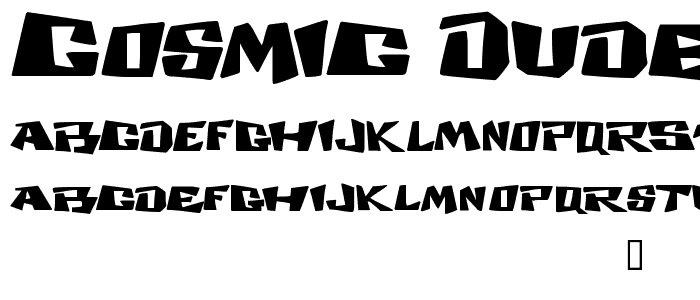 Cosmic Dude Demo font