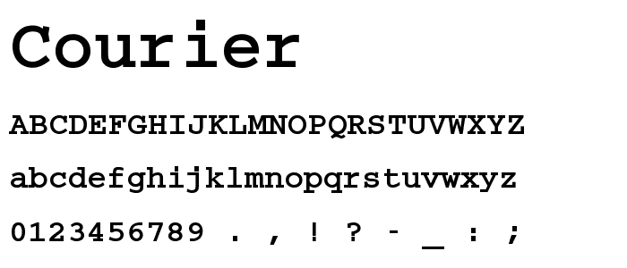 Courier font