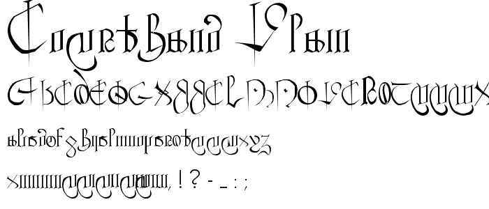 Courthand Plain: font