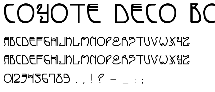 Coyote Deco Bold font