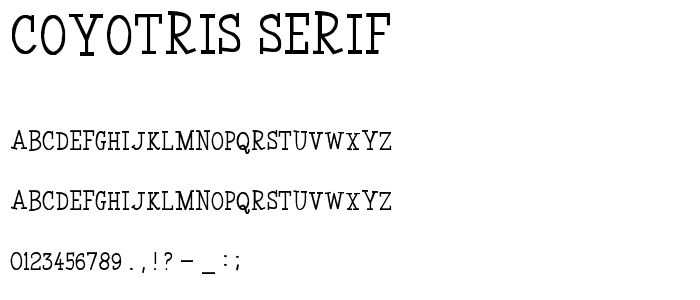 Coyotris Serif font