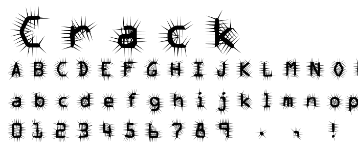 Crack font