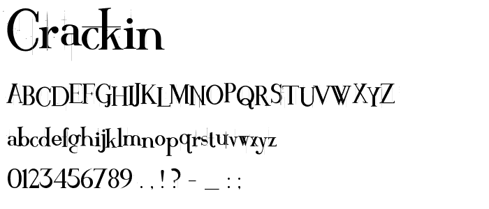 Crackin font