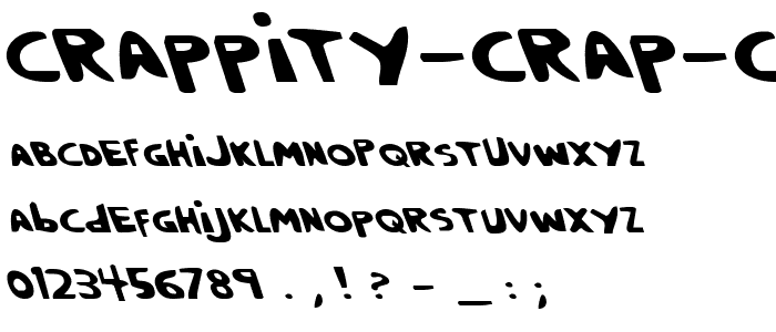 Crappity-Crap-Crap Leftalic font