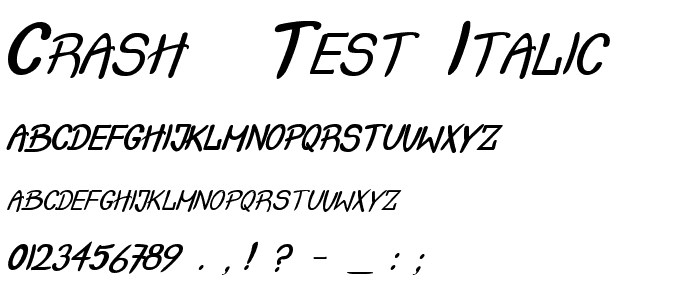 Crash  Test Italic font