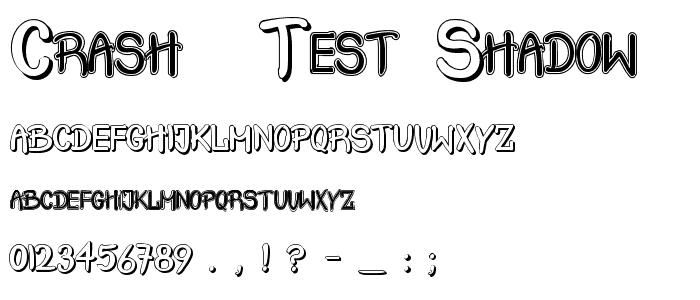 Crash  Test Shadow font