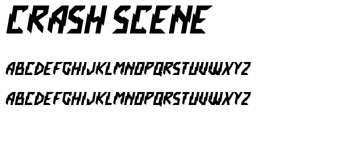 Crash Scene font