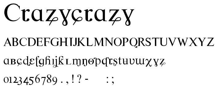 CrazyCrazy font