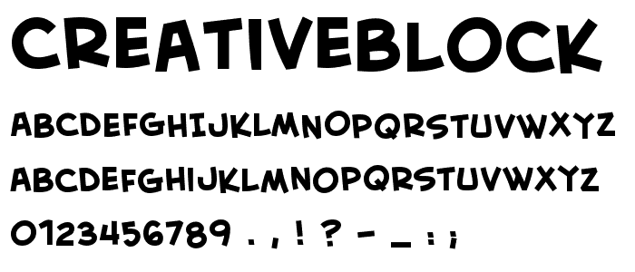 CreativeBlock BB Bold font