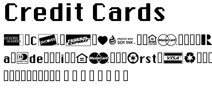 Credit Cards font