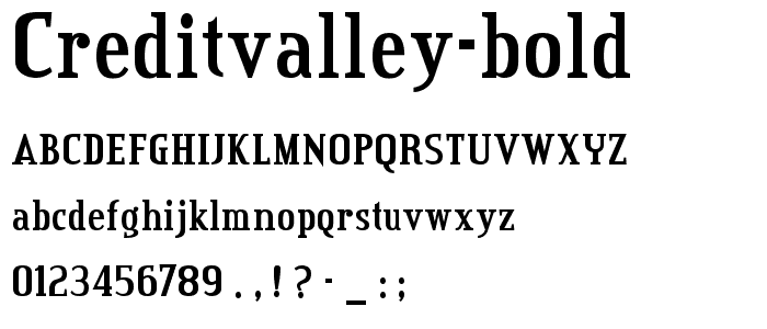 CreditValley-Bold font