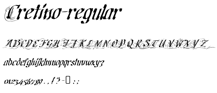 Cretino Regular font