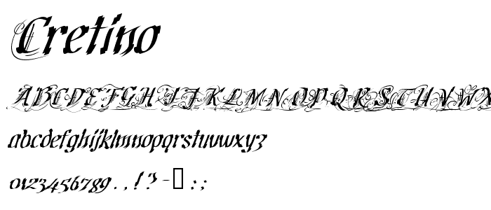 Cretino font