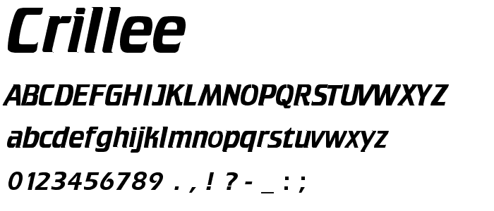 Crillee font