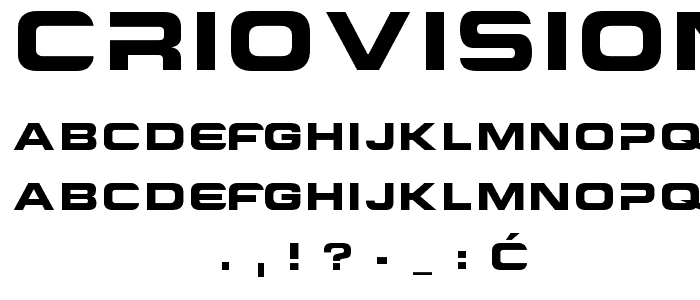 Criovision-Font font