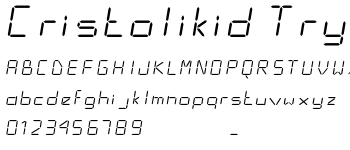 CristoLikid Tryout font