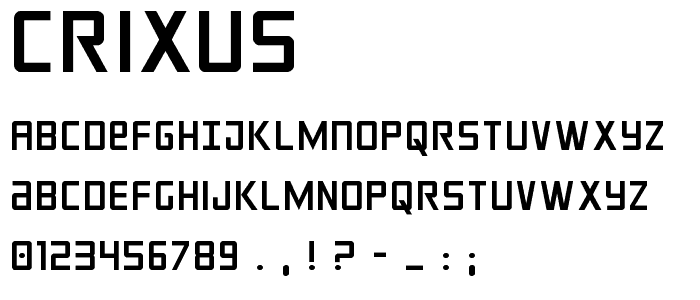 Crixus font