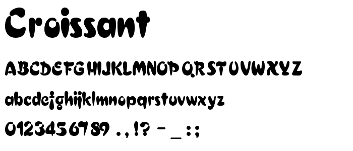 Croissant font