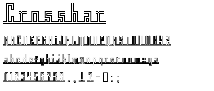 Crossbar font