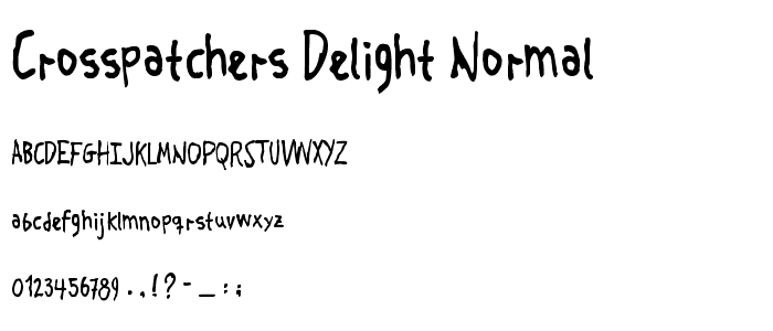 Crosspatchers delight normal font