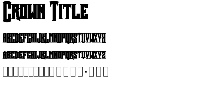 Crown Title font