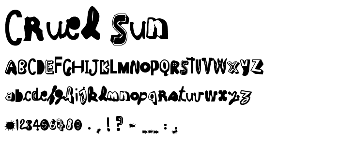 Cruel Sun font