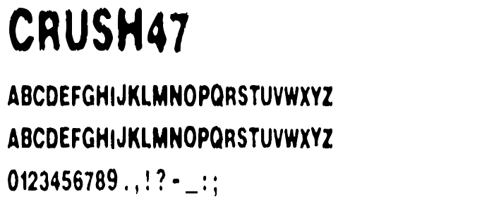 Crush47 font