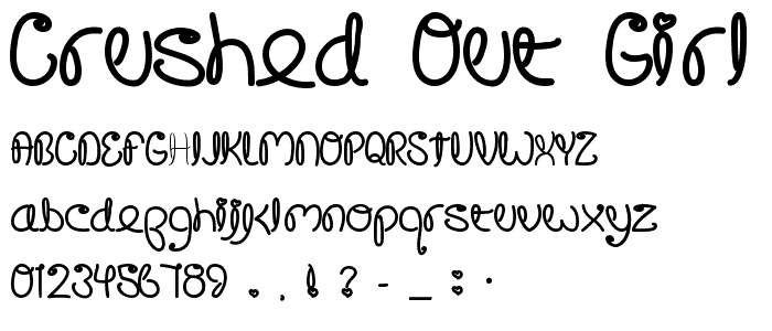 Crushed Out Girl Sharpie font