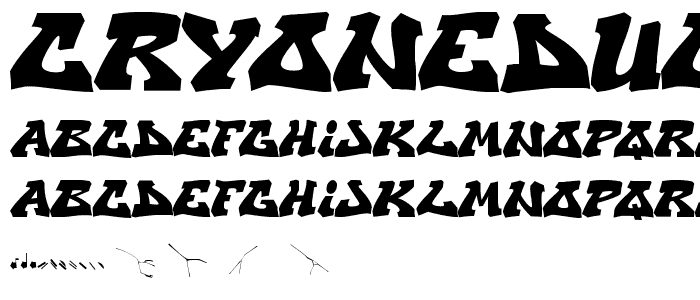 CryOneDUC Plain font