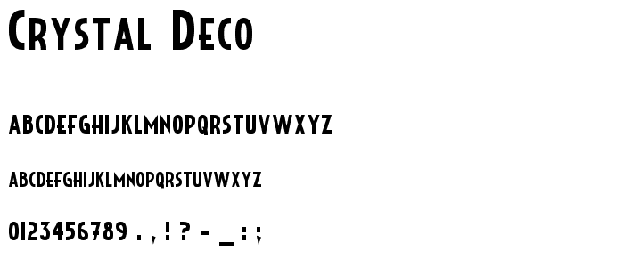 Crystal Deco font