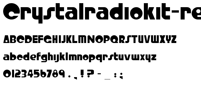 CrystalRadioKit-Regular font