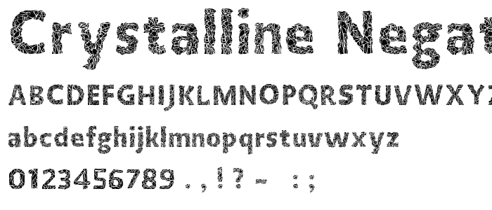 Crystalline Negative font