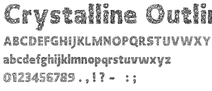 Crystalline Outline font