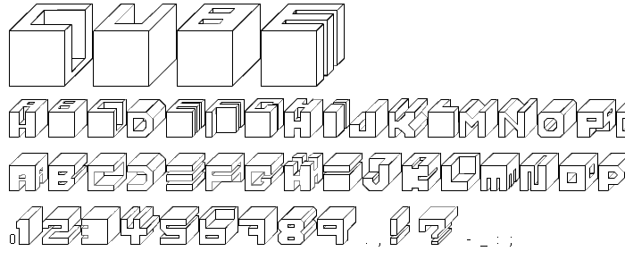 Cube font