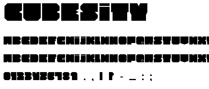 Cubesity font