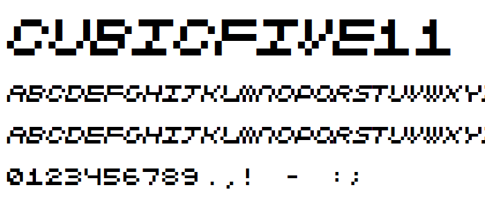 CubicFive11 font