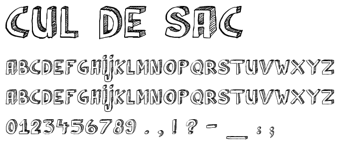 Cul De Sac font